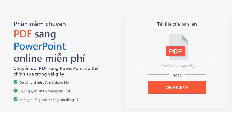 chuyển đổi file PDF sang PowerPoint bằng pdf360.org miễn phí